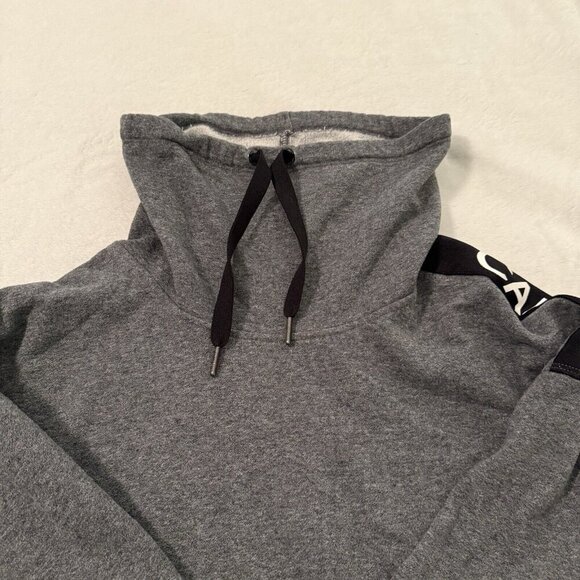 Calvin Klein Performance Crop Pullover Sweatshirt Cowl Neck Womens Small Grey - Picture 3 of 11